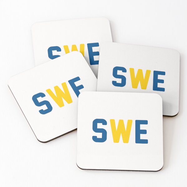 Item preview, SWE (Sweden) Midnight Blue / Tangerine Yellow / White Background designed and sold by PEK1787.