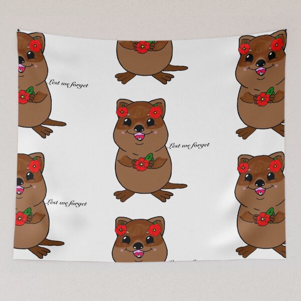 Aperçu de l'œuvre Quokka aux coquelicots - ANZAC créée et vendue par 2Random Dezigns.