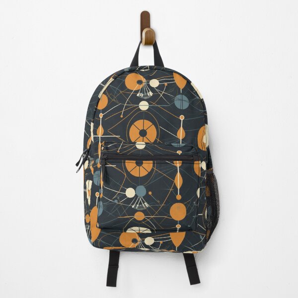 Item preview, Atomic MCM Pattern in Orange and Blue designed and sold by Fragile Prints.