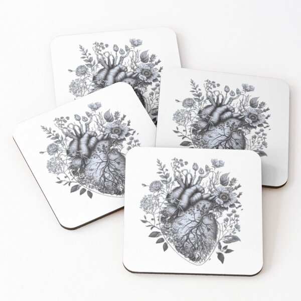Item preview,  Anatomical heart with flowers, designed and sold by dygo1986.