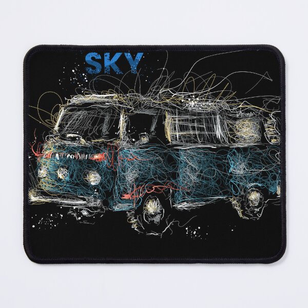 Item preview, Blue Vintage car transportation Scribble Style illustration designed and sold by line13artdesign.