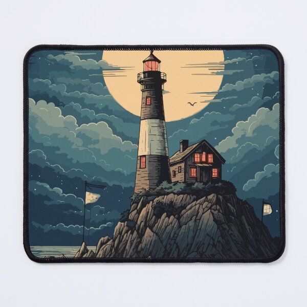 Item preview, The lighthouse at night designed and sold by KMSpace.