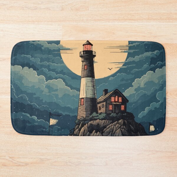 Item preview, The lighthouse at night designed and sold by KMSpace.
