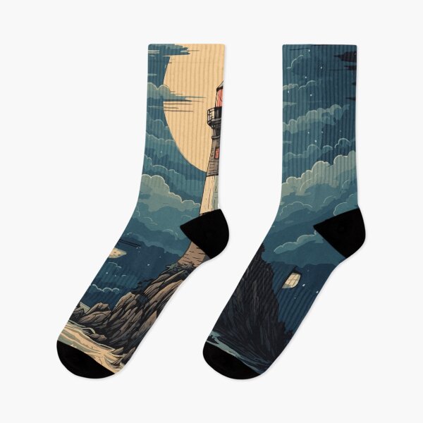 Item preview, The lighthouse at night designed and sold by KMSpace.