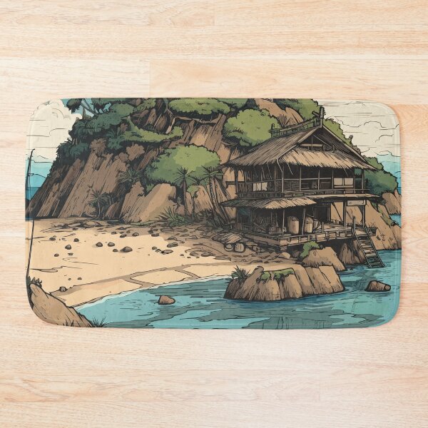 Item preview, A thatched cottage on a tropical island designed and sold by KMSpace.