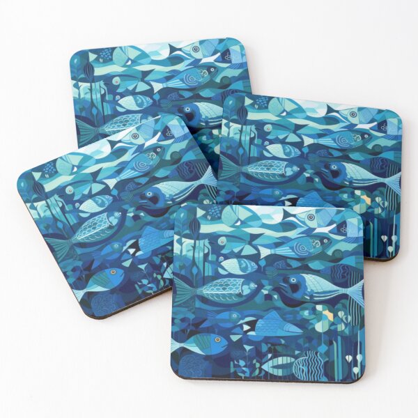 Item preview, Fishy patterned digital art  designed and sold by PixEasel.