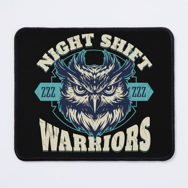Item preview, Night shift warrior - distressed owl designed and sold by EvergreenWhimsy.