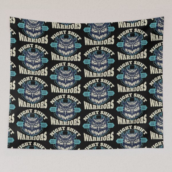 Item preview, Night shift warrior - distressed owl designed and sold by EvergreenWhimsy.
