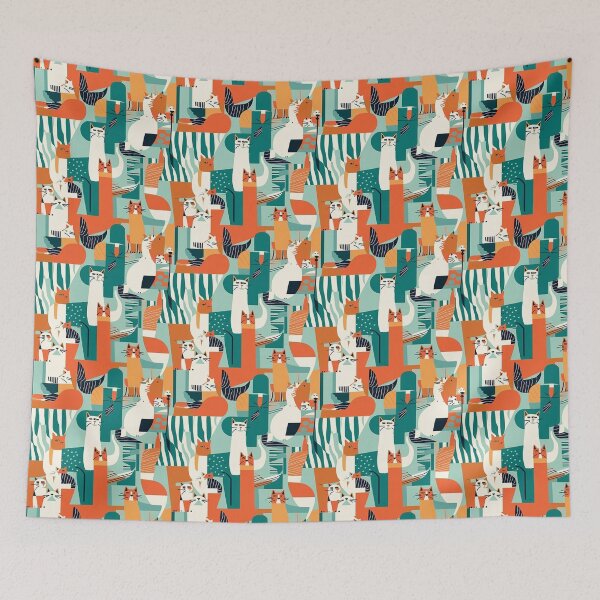 Aperçu de l'œuvre Krazy Kats. Motifs créée et vendue par PatternPlayAU.