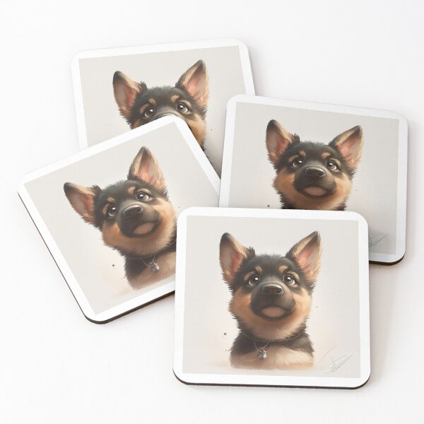 Item preview, Happy German Shepherd Puppy  designed and sold by Krystian Maliszewski.