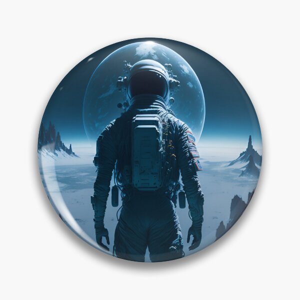 Artikelvorschau, Astronaut Alien Mountain View mit Blick auf das Unbekannte - Astronaut entworfen und verkauft von internlvisions.