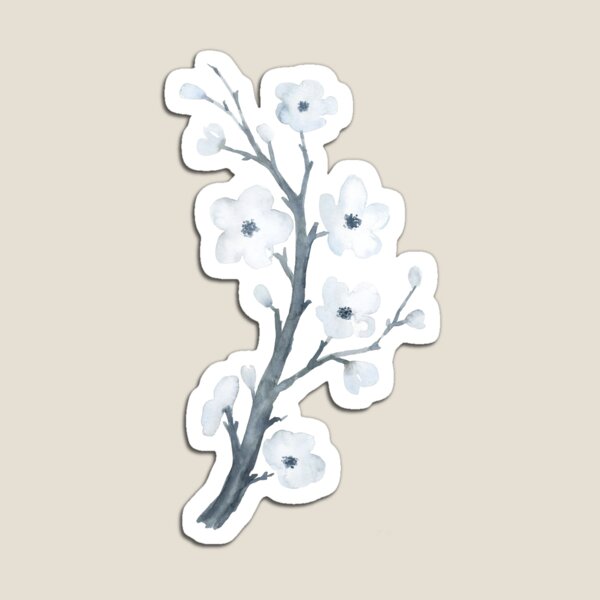 Item preview, Flores blancas de cereza de acuarela designed and sold by cornercroft.
