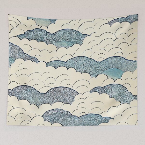 Item preview, Hokusai Clouds and Mountains Pattern designed and sold by Zissou92.