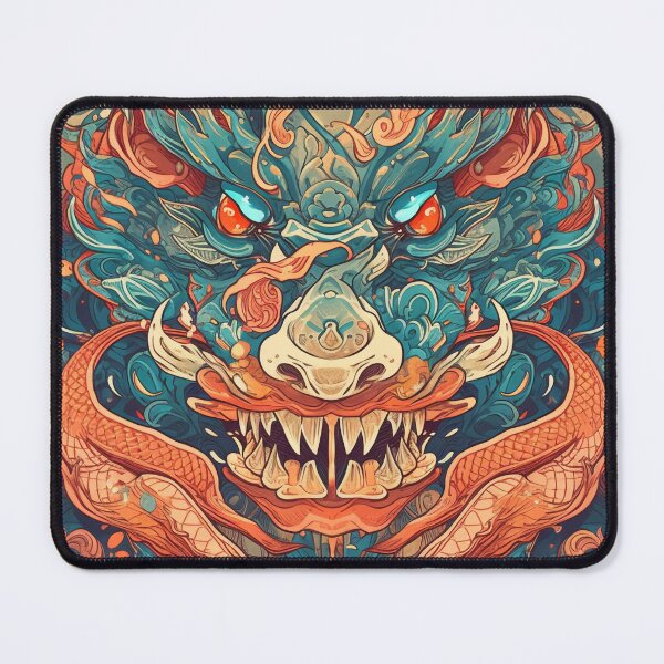Item preview, Foo Dog Japanese Artwork Colorful - Traditional Japanese Inspired Tattoo Flash designed and sold by GeradoSadow.