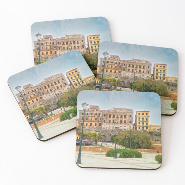 Item preview, The Square Old Corfu Town Art Print Poster nickbrayimages designed and sold by nickbrayimages.