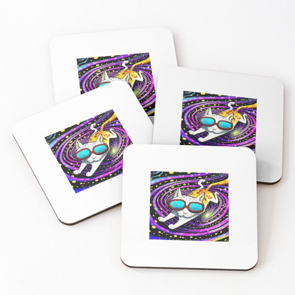 Item preview, psychedelic cat goes astral designed and sold by geejeanie.