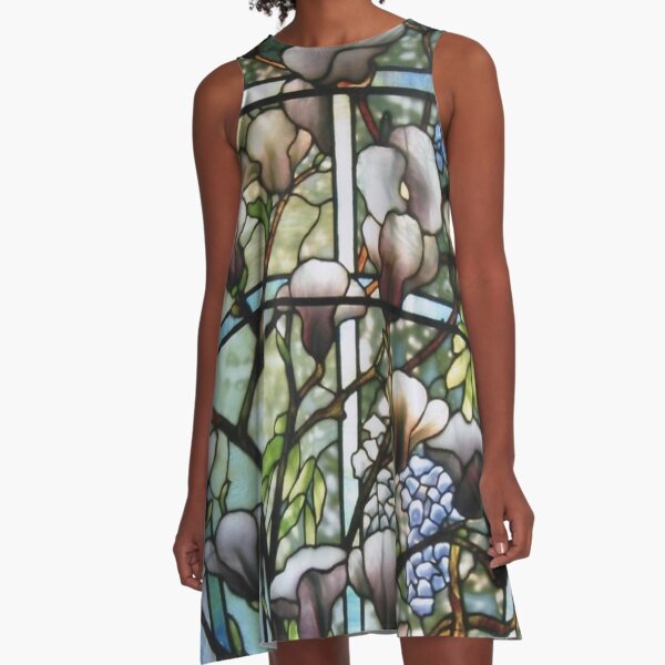 Item preview, Louis Comfort Tiffany - Stained glass 7.  Wisteria and magnolia designed and sold by Alexandra Dahl.