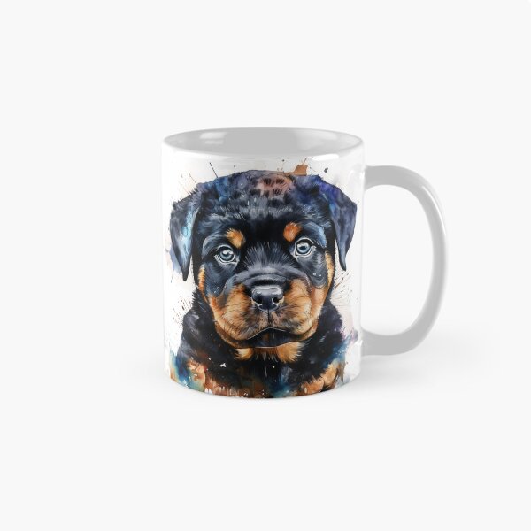 Item preview, Rottweiler Puppy Watercolour Portrait | Dog Breeds Illustration designed and sold by Adios65.