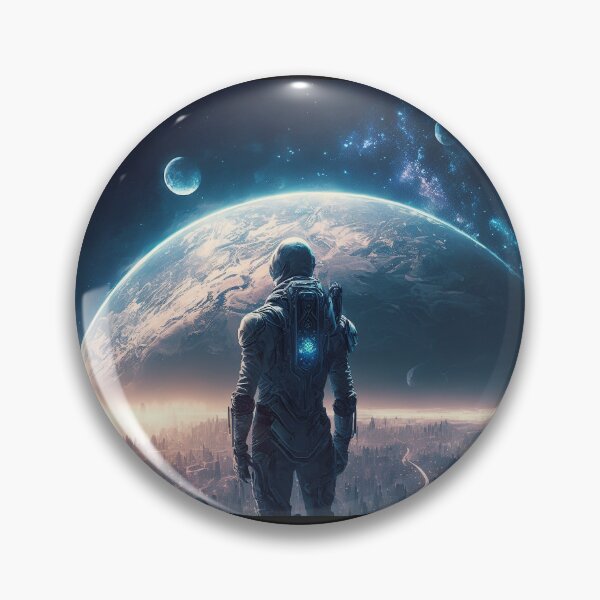 Artikelvorschau, "Schritt in die Zukunft" - Cyberpunk-Astronaut entworfen und verkauft von Krystian Maliszewski.