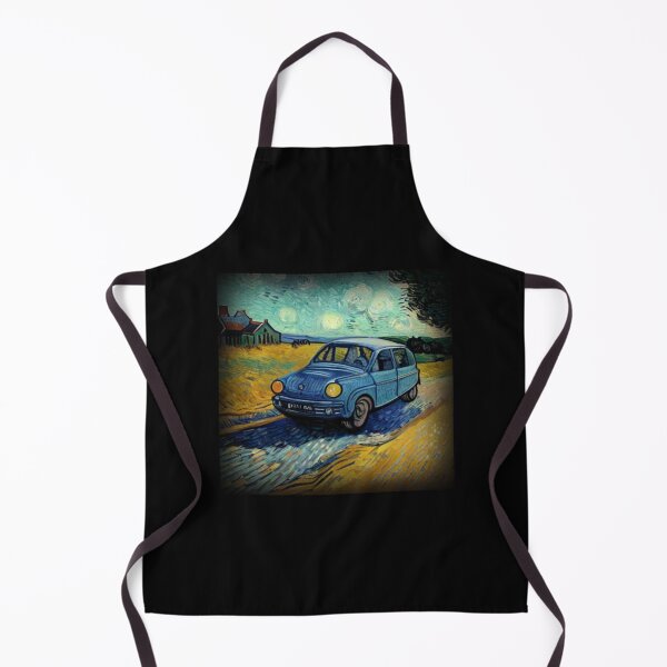 Item preview, Blue Car On A Country Road ~ Van Gogh-esque Style Oil Painting~ On Black Background designed and sold by stefanclays.