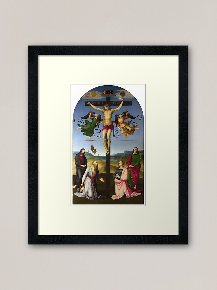 Alternate view of Selfius Domini - Crocefissione Raffaello Framed Art Print