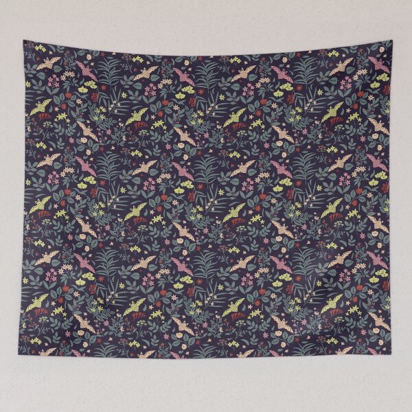 Item preview, Bats and flowers designed and sold by elyomys.