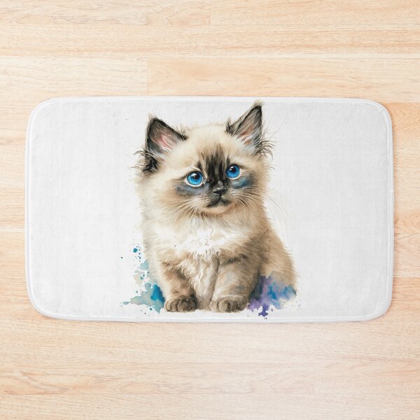 Item preview, Birman Kitten Watercolour Portrait | Cat Breeds Illustration designed and sold by Adios65.