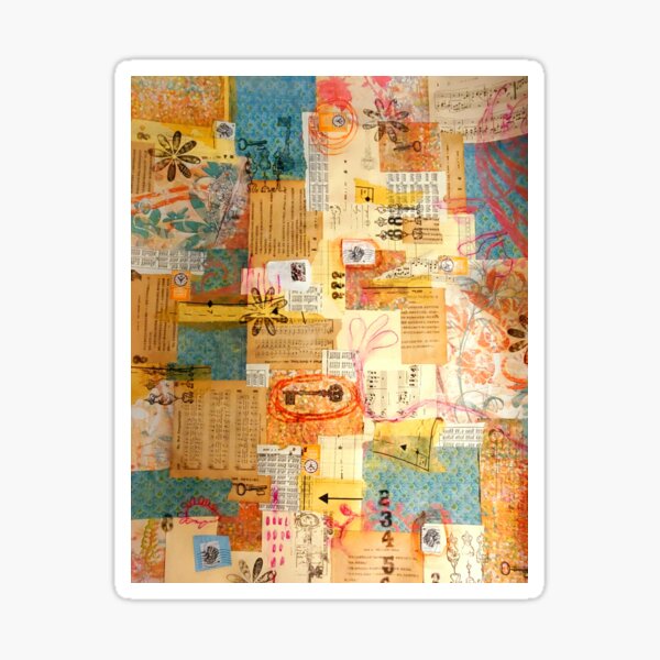 Afternoon Collage Art Sticker