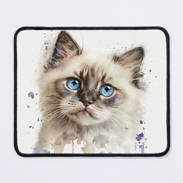 Item preview, Birman Kitten Watercolour Portrait | Cat Breeds Illustration designed and sold by Adios65.
