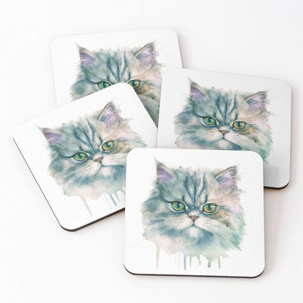 Item preview, Persian Kitten Watercolour Portrait | Cat Breeds Illustration designed and sold by Adios65.