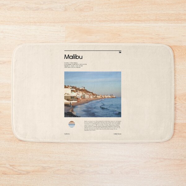 Item preview, Malibu (Travel poster) designed and sold by RabbitK.