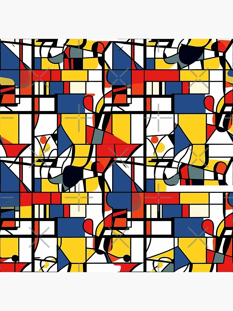 Amazon.com: 9x7 '' PIET MONDRIAN ABSTRACT CUBES SQUARES OLD