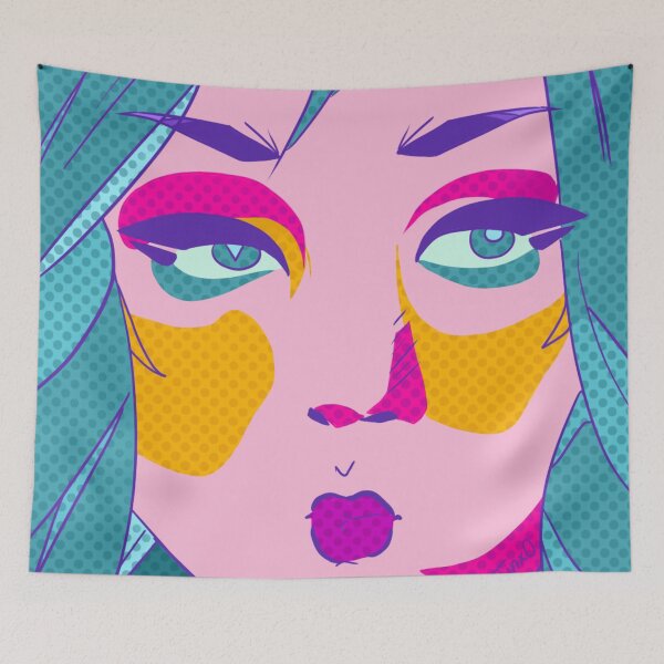 Item preview, Polkadot Pop Retro Portrait  designed and sold by LemonJinx.