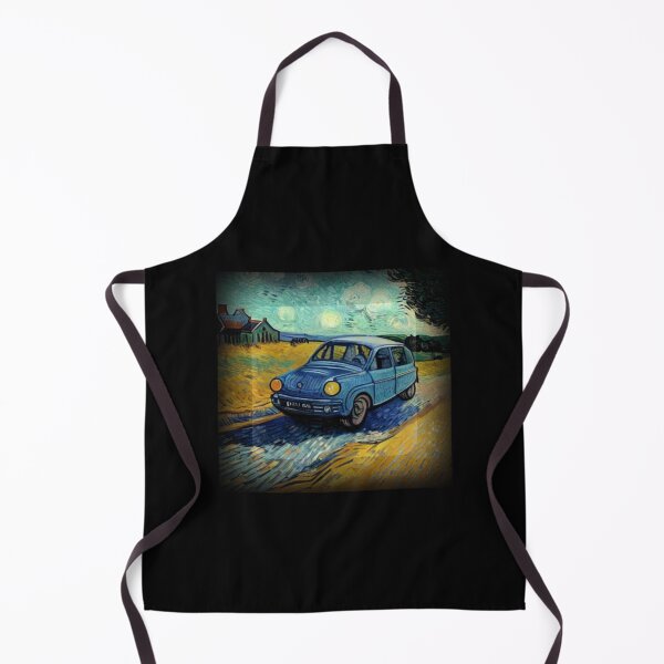 Item preview, Blue Car On A Country Road ~ Van Gogh-esque Style Oil Painting~ On White Background designed and sold by colecallahans.