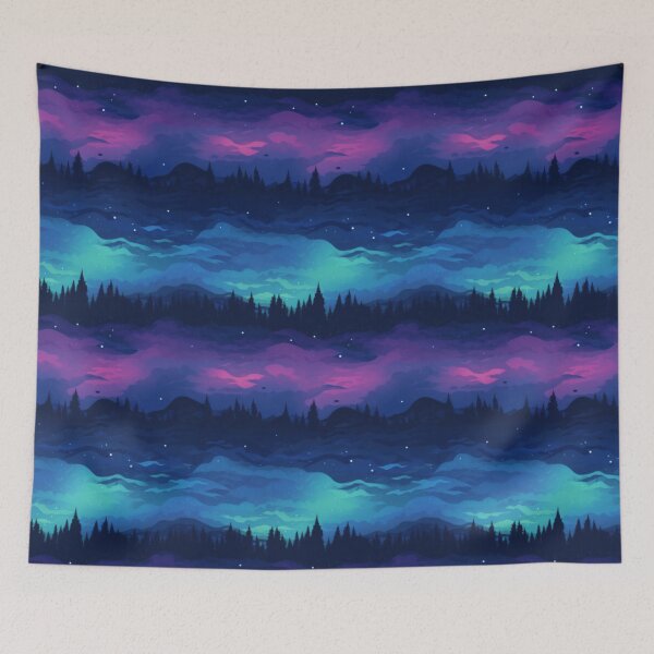 Item preview, Wavy stary night digital art  designed and sold by PixEasel.