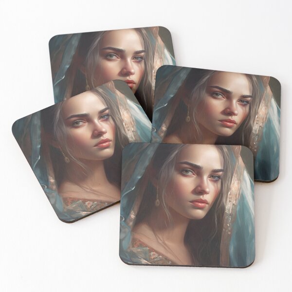 Item preview, painting of a very beautiful woman wearing a veil, a digital painting, fantasy art 3 designed and sold by jetaiart.
