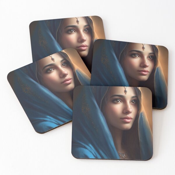 Item preview, painting of a very beautiful woman wearing a veil, a digital painting, fantasy art 4 designed and sold by jetaiart.