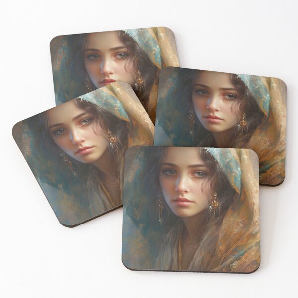 Item preview, painting of a very beautiful woman wearing a veil, a digital painting, fantasy art 5 designed and sold by jetaiart.