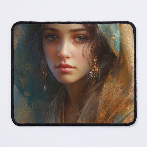 Item preview, painting of a very beautiful woman wearing a veil, a digital painting, fantasy art 5 designed and sold by jetaiart.