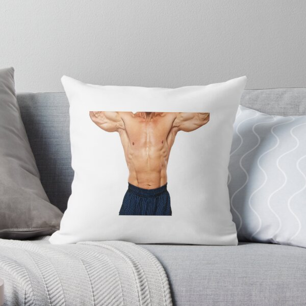 Muscle Man Throw Pillow