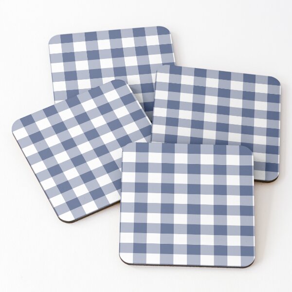 Item preview, Chambray Blue Gingham Checkerboard Pattern designed and sold by burbankdesigns.
