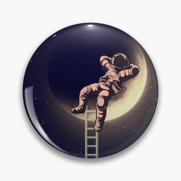 Item preview, Astronaut is chilling on the moon. designed and sold by DEVILcreationss.