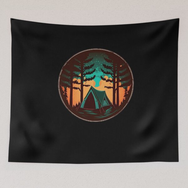 Item preview, Retro Vintage Camping Outfit Pine Tree designed and sold by StreetShirts1.