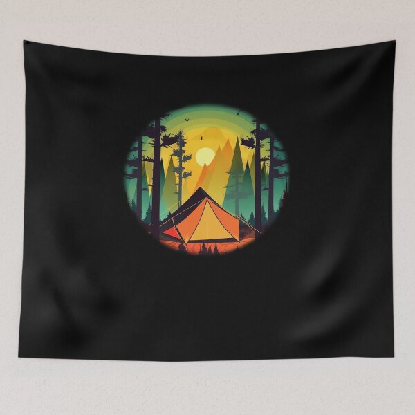 Item preview, Retro Vintage Camping Outfit Pine Tree designed and sold by StreetShirts1.
