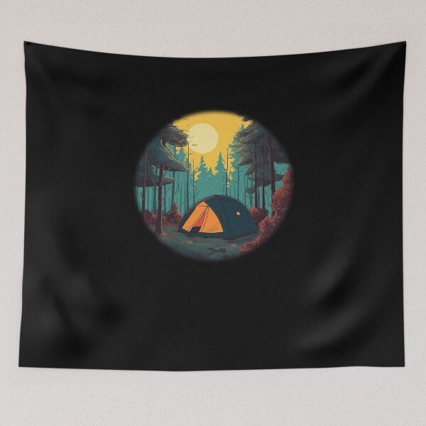 Item preview, Retro Vintage Camping Outfit Pine Tree designed and sold by StreetShirts1.
