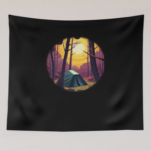 Item preview, Retro Vintage Camping Outfit Pine Tree designed and sold by StreetShirts1.