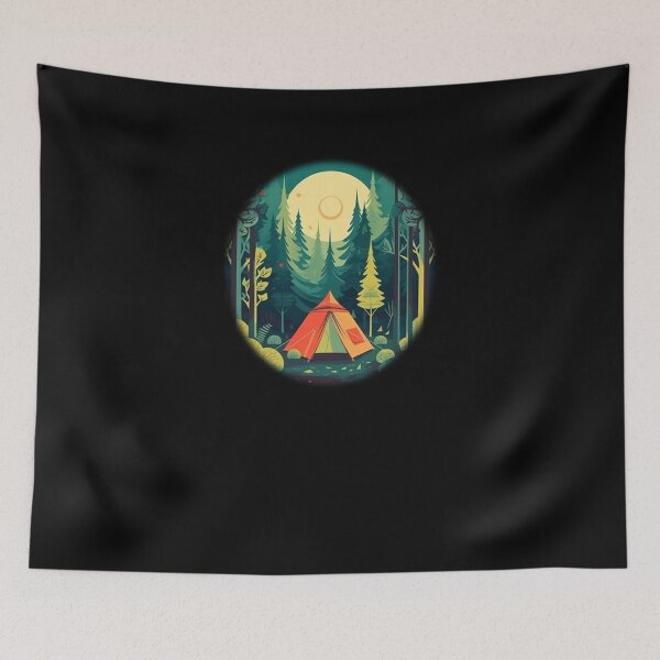 Item preview, Retro Vintage Camping Outfit Pine Tree designed and sold by StreetShirts1.