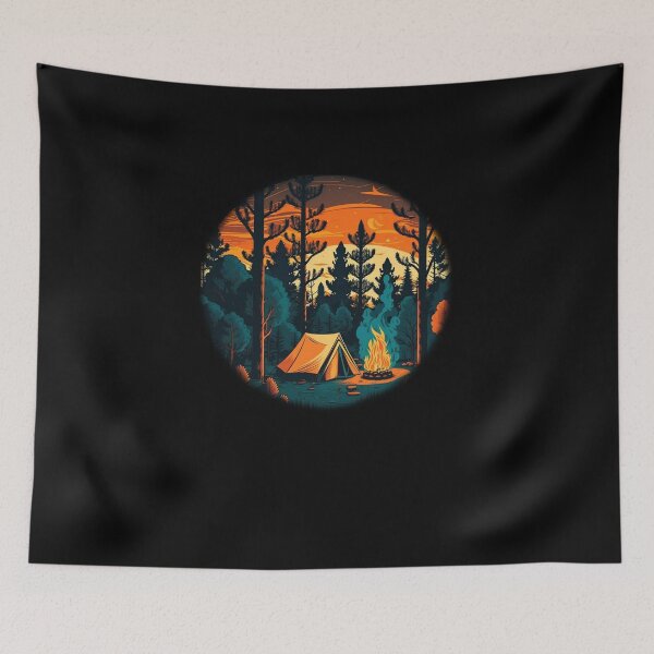 Item preview, Retro Vintage Camping Outfit Pine Tree designed and sold by StreetShirts1.