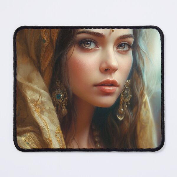 Item preview, painting of a very beautiful woman wearing a veil, a digital painting, fantasy art 7 designed and sold by jetaiart.