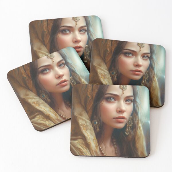 Item preview, painting of a very beautiful woman wearing a veil, a digital painting, fantasy art 7 designed and sold by jetaiart.